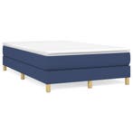 vidaXL Boxspring met matras stof blauw 120x190 cm, Verzenden, Nieuw