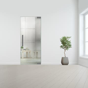 Glazen binnendeur zonder kozijn RVS beslag-Crepi gehard veil, Verzenden