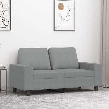 vidaXL Tweezitsbank / zetel 120 cm stof lichtgrijs, Maison & Meubles, Canapés | Salons, Verzenden