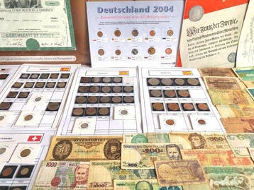 Wereld. 500+ Coins/Banknotes/Sets/Stocks/Accessories/Etc.