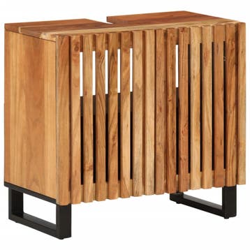 vidaXL Wastafelkast 62x34x58 cm massief acaciahout, Verzenden, Nieuw
