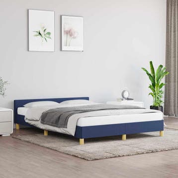 vidaXL Bedframe met hoofdeinde zonder matras 140x200 cm stof, Verzenden, Nieuw
