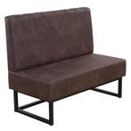 Horeca Bank | TROJE | Microvezel/Metaal | Brown | Zwarte, Verzenden