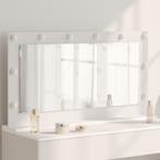 vidaXL Make-up Spiegel Wit 100 x 55 x 18 cm Glas en, Huis en Inrichting, Verzenden, Nieuw