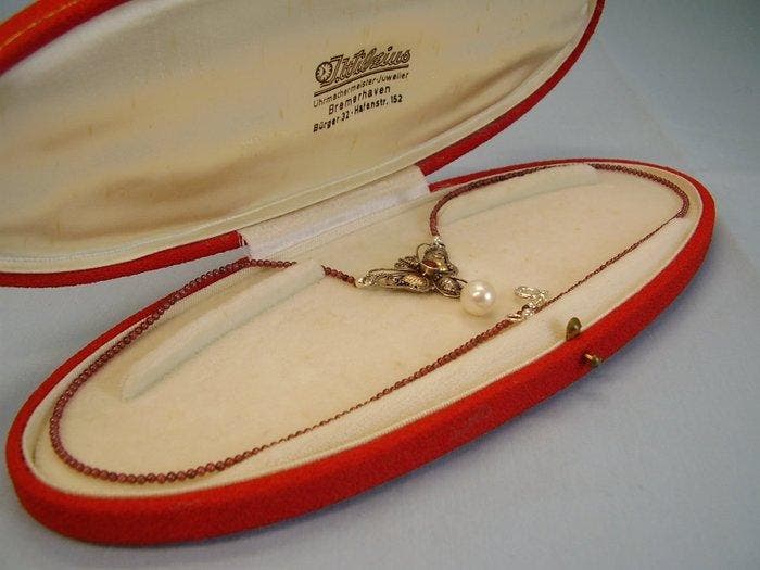 Sans prix de réserve - Collier - 8 carats Argent, Or rose -, Handtassen en Accessoires, Kettingen