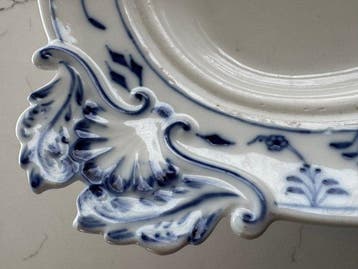KPM - Serveerschaal (2) - Zwiebelmuster - Porselein, Antiek en Kunst