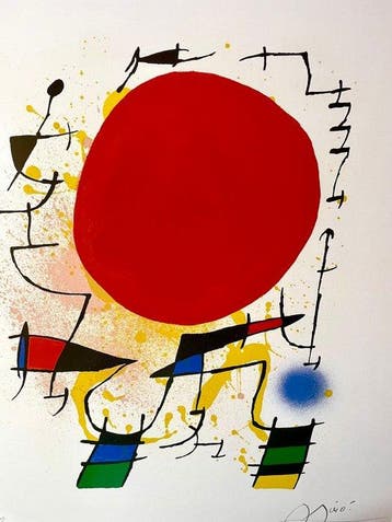 Joan Miró (after) - Litographie I (1972) - Jaren 1990