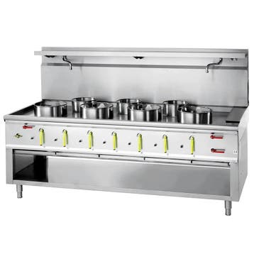 Wokfornuis | ASIA II | Gas | 4 Wokbranders (4x 20/25/35kW), Verzenden, Nieuw in verpakking