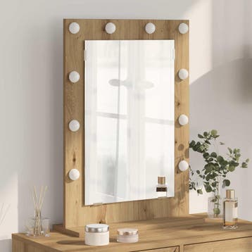 vidaXL Make-up Spiegel Artisan Eiken 70 x 50 x 18 cm, Verzenden, Nieuw