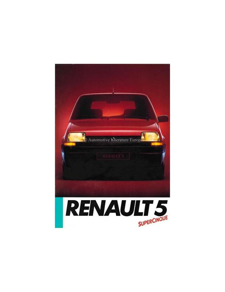 1985 RENAULT 5 BROCHURE ITALIAANS, Livres, Autos | Brochures & Magazines