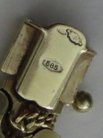 Armband - 14 karaat Geel goud - Gouden schakel armband, Nieuw