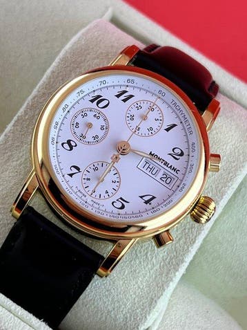 Montblanc - Meisterstuck Chronograph Day-Date - 7001 - Homme, Handtassen en Accessoires, Nieuw