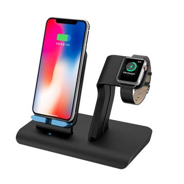 DrPhone 2in1 Fastcharge Draadloze Oplaadstandaard -, Verzenden