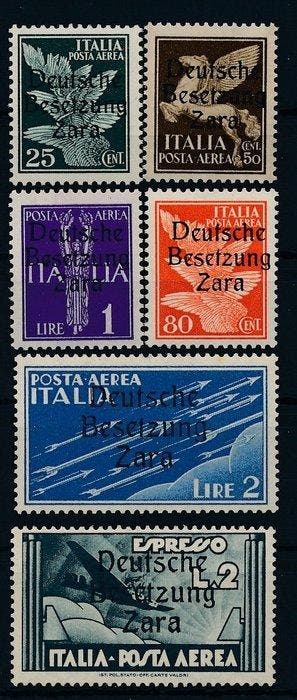 Duitse Rijk - Bezetting van Zara 1943 - Luchtpostzegels &, Gestempeld