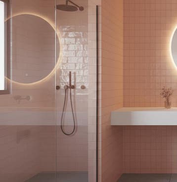 Wandtegel Equipe Trendy Handvorm Rosa Roze Glans 6,5x13, Doe-het-zelf en Bouw, Tegels, Nieuw, Minder dan 20 cm, 10 m² of meer