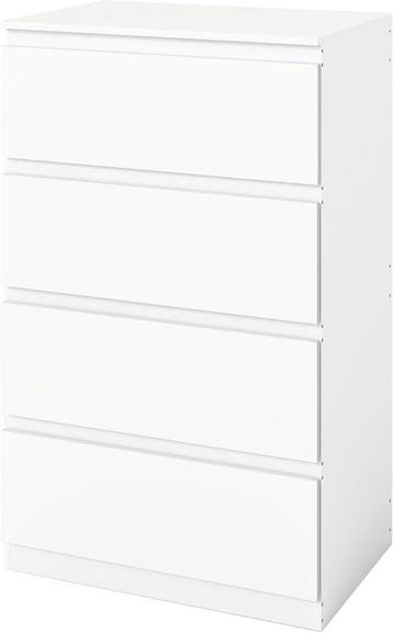 Commode - Dressoir - Ladekast - 60x40x98 cm - Wit - Hzuaneri, Verzenden, Nieuw
