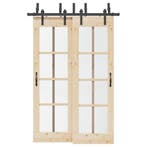 vidaXL Doos met onderdelen voor schuifdeur 152,5 cm staal, Doe-het-zelf en Bouw, Hang- en Sluitwerk, Verzenden, Nieuw