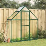 vidaXL Tuinkas met basisframe 169x58x195 cm aluminium groen, Verzenden