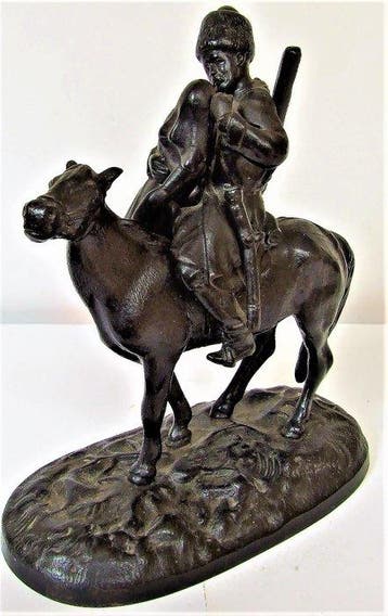 After Evgeny Alexandrovich Lanceray - sculptuur, Goodbye