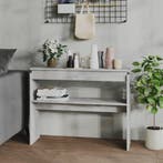 vidaXL Wandtafel 102x30x80 cm bewerkt hout betongrijs, Huis en Inrichting, Tafels | Bijzettafels, Verzenden, Nieuw