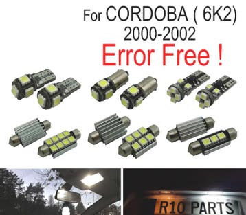 Kit 7 Ampoules Led Intérieur Pour Seat Cordoba 6K2 00-02, Verzenden, Nieuw