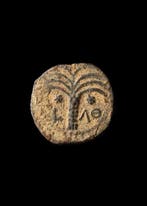 Oud-Romeins Brons Prutah geslagen door Marcus Ambibulus in