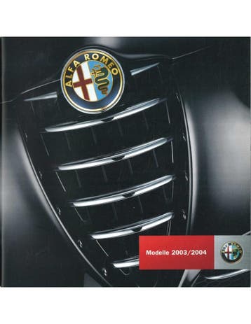 2003 2004 ALFA ROMEO PROGRAMMA BROCHURE DUITS