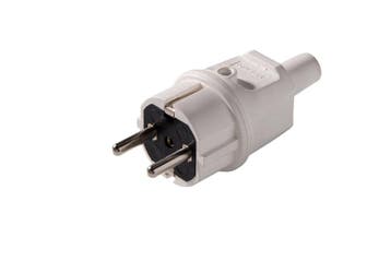 Martin Kaiser Arctic White MK PVC Plug With Earthing Contact, Verzenden