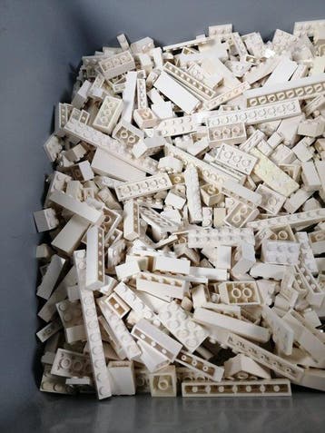 Lego - geen serie - 02. Partij van 1000 witte bouwstenen -
