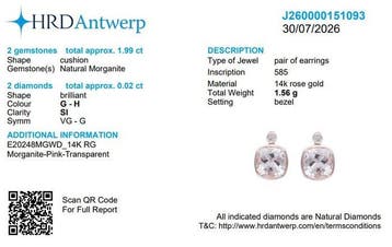 Ensemble de bijoux 2 pièces - 14 carats Or rose - 2.27ct.