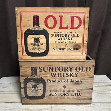 SUNTORY LTD. - Showa Nostalgic - Krat (2) - Vintage houten, Antiek en Kunst
