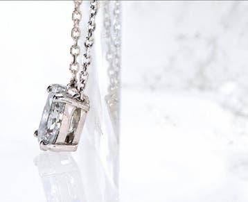 Zonder minimumprijs - Ketting met hanger - 14 karaat Witgoud