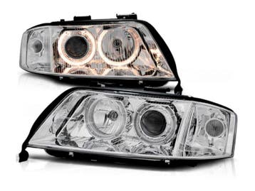 Xenon koplampen Angel Eyes Chrome geschikt voor Audi A6, Verzenden, Nieuw, Audi