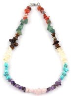 Prachtige meerdere natuurlijke stenen - Chakra-stenenketting