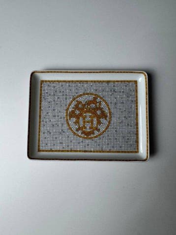 Hermès - Dienblad - Porselein - Mosaïque op 24 – Gold