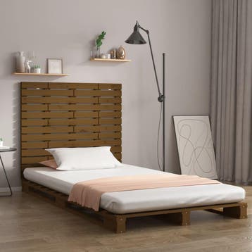 vidaXL Hoofdbord wandmontage 126x3x91,5 cm grenenhout, Verzenden