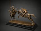 Statue, Groot bronzen sculptuur “Called Mort de Monseigneur
