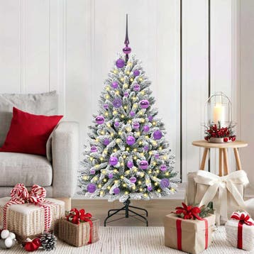 vidaXL Kunstkerstboom 120 cm 150 LEDs Warmwit PVC en Staal, Verzenden, Nieuw
