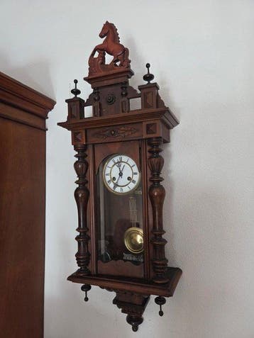 Horloge murale - Bois - 1930-1940 - Régulateur antique, Antiquités & Art
