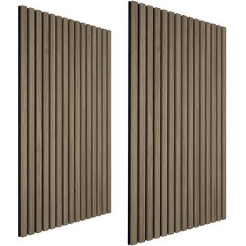 tectake Akoestische panelen Sonic Wall II houtlook - donker, Verzenden, Nieuw