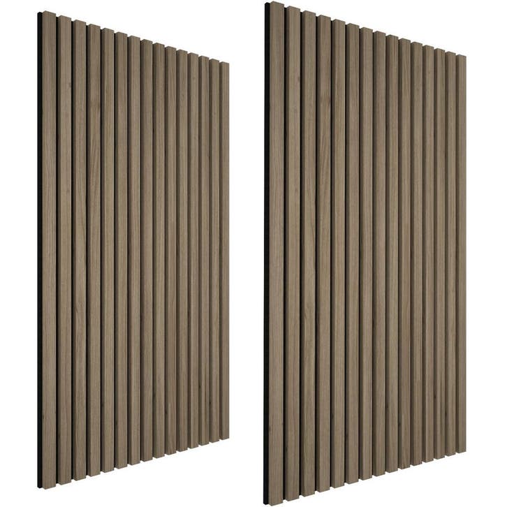 tectake Akoestische panelen Sonic Wall II houtlook - donker, Huis en Inrichting, Bureaus, Verzenden