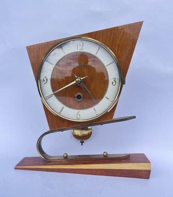 Pendule - Kortana Mid-century modern Hout en Messing -
