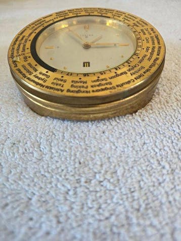 Horloge mondiale - Turler en Luxor - bronze, laiton, verre -