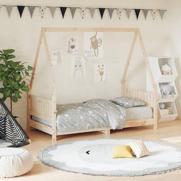 vidaXL Kinderbedframe 80x160 cm massief grenenhout, Verzenden