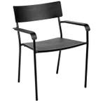 Serax Stoel Met Armleuningen L August Aluminium Zwart -, Tuin en Terras, Verzenden, Nieuw, Aluminium