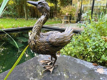 sculptuur, Schitterende eend - 59.5 cm - IJzer