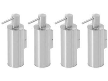 Veiling - 4x Beaux zeepdispenser staand 150ml Ulis geborstel, Huis en Inrichting, Nieuw