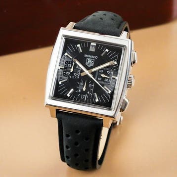TAG Heuer - Monaco Black Dial Chrono - CW2111 - Homme -