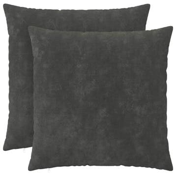 vidaXL Kussensloop 2 pcs HEERLEN Antraciet 65 x 65 cm, Verzenden