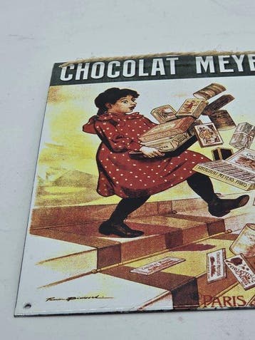 Plaque chocolat Meyer - Enseigne publicitaire - Métal